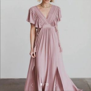 BALTIC BORN //  Mauve Deep V Maxi Dress